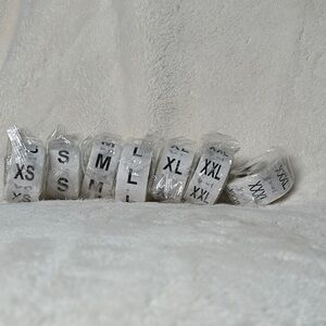 Clothing Sizing 3500 Sticker Bundle of 7 Rolls XS, S, M, L, XL, XXL, XXXL NWT